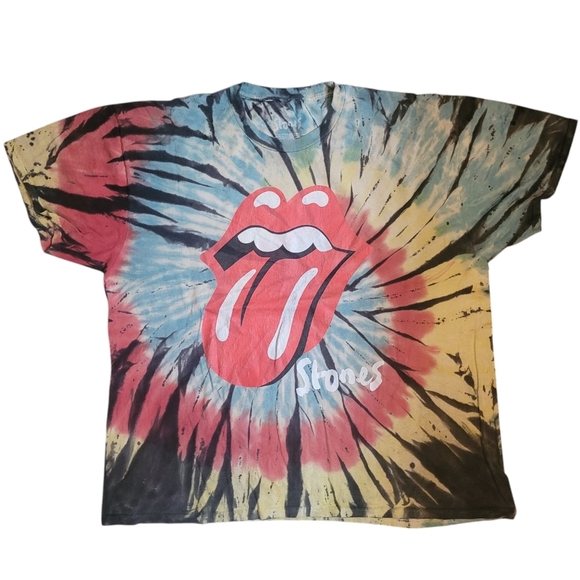 the Rolling Stones Other - Rolling Stones Band No Filter 2021 Tour Tie-Dye Graphic T-Shirt Unisex XXL Retro